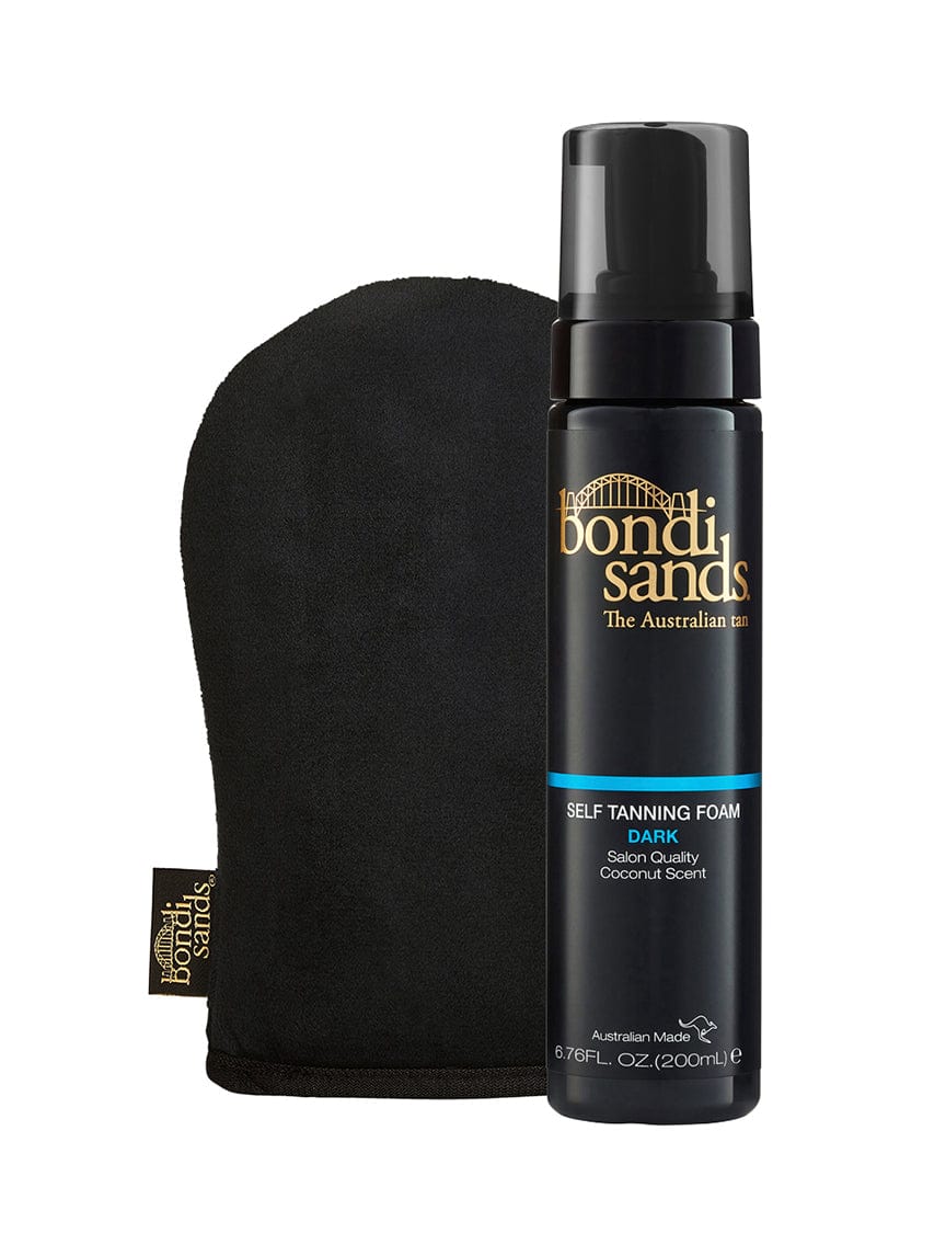 Dark Self Tanning Foam and Application Mitt Bundle